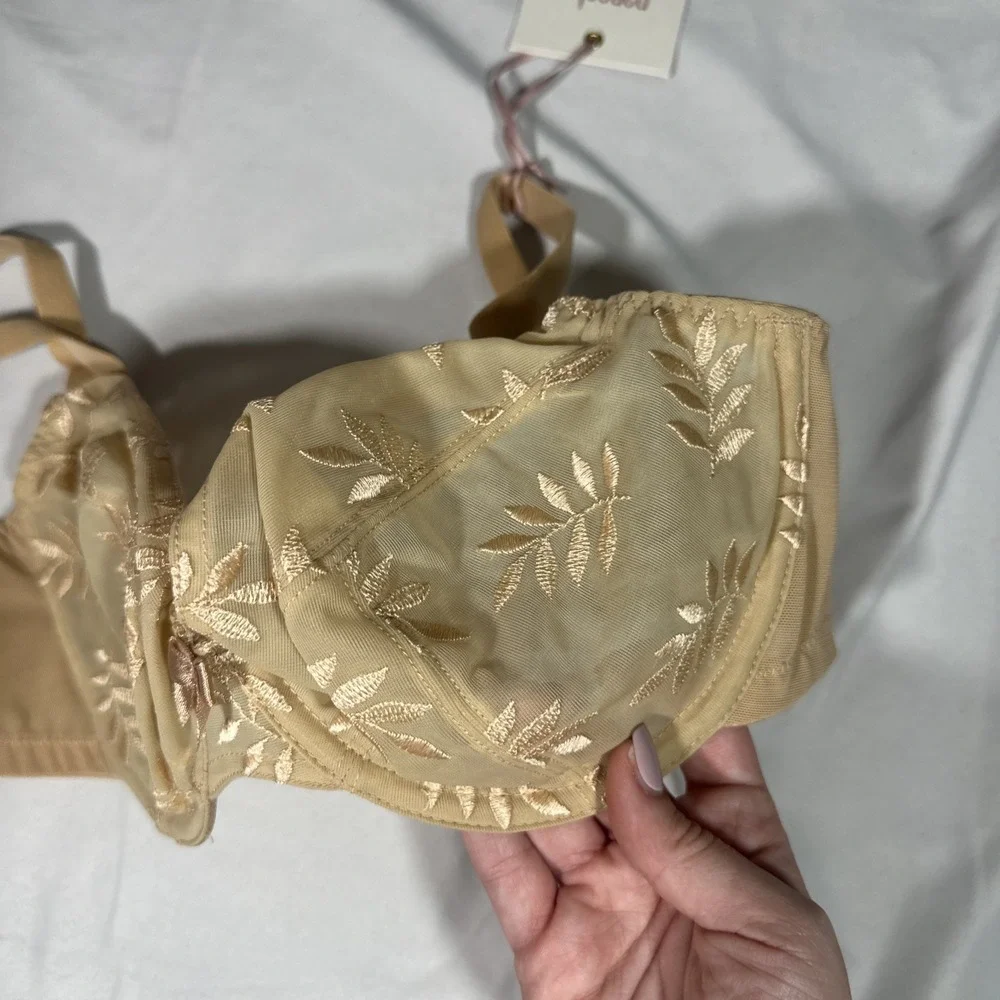 NWT Panache [ 38D‎ US ] Superbra Tango Plunge Bra  Nude #U1684